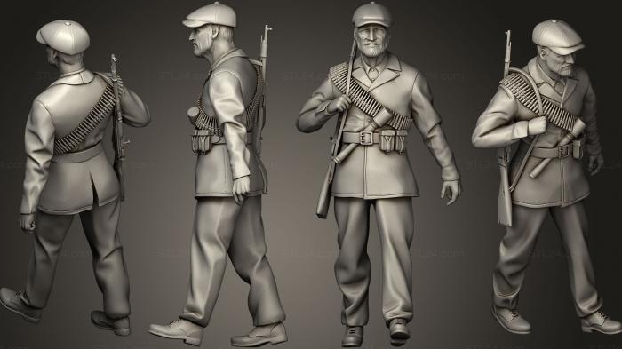 Military figurines (partisans2, STKW_0489) 3D models for cnc